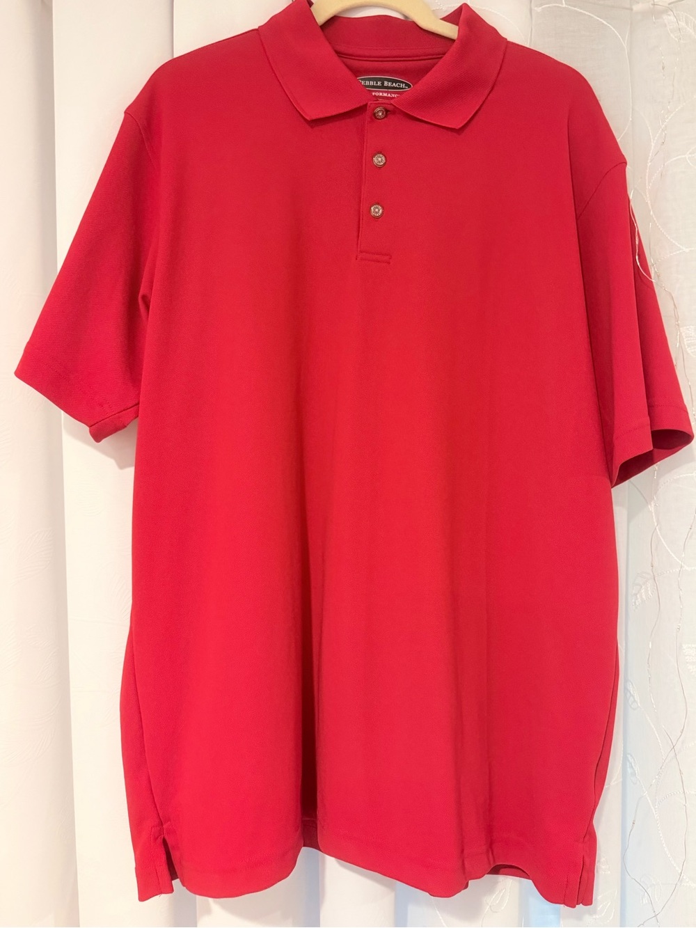 Pebble Beach Men's Bright Red Polo Shirt